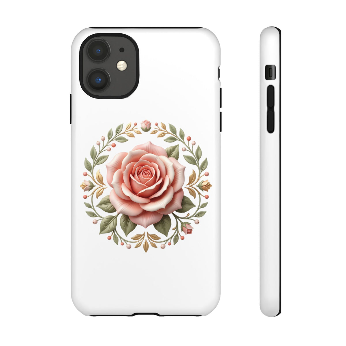Floral Rose Wreath Tough Phone Case