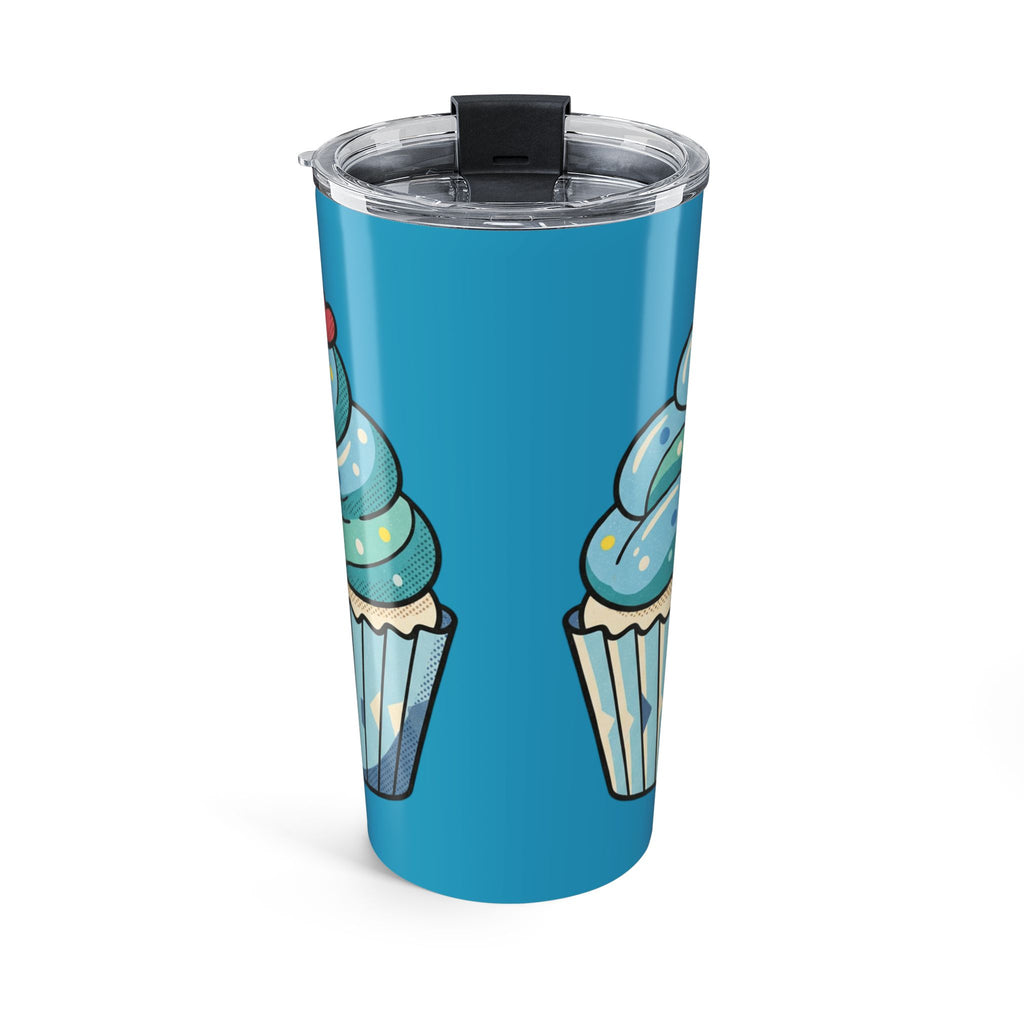 Blue Cupcake 20oz Tumbler Turquoise — Insulated Travel Cup with Cute Dessert Design