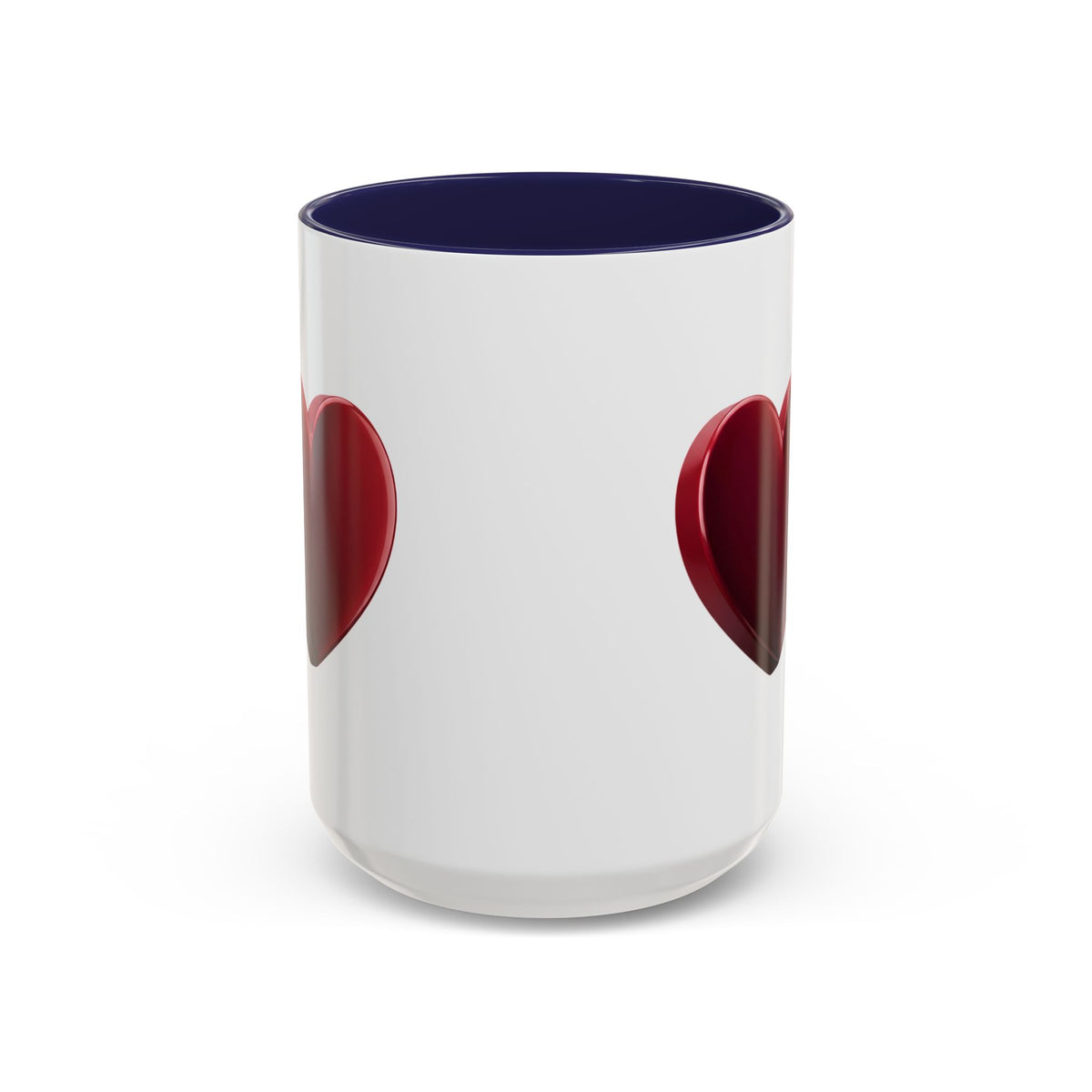 Heart Accent Coffee Mug – Red 3D Heart Design, Valentine’s Day Gift