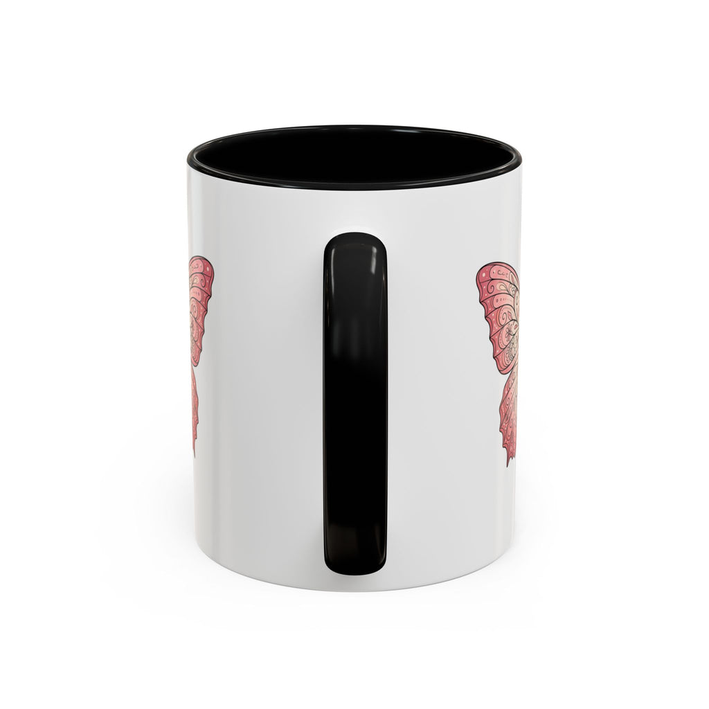 Pink Watercolor Butterfly Accent Coffee Mug — Floral Boho Tea & Coffee Cup (11/15oz)