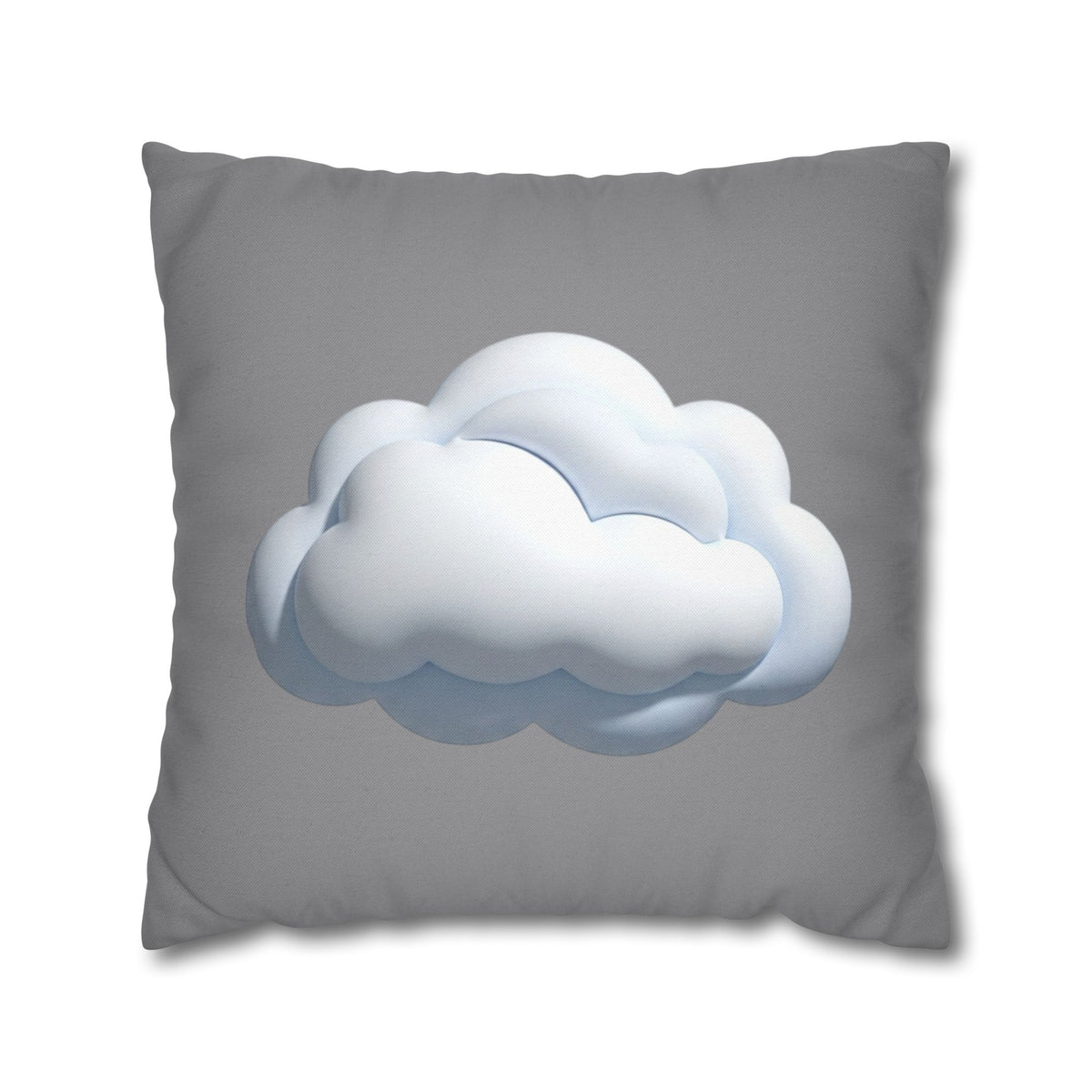 Cloud Graphic Pillowcase — Soft Grey Decorative Throw Pillow Cover
