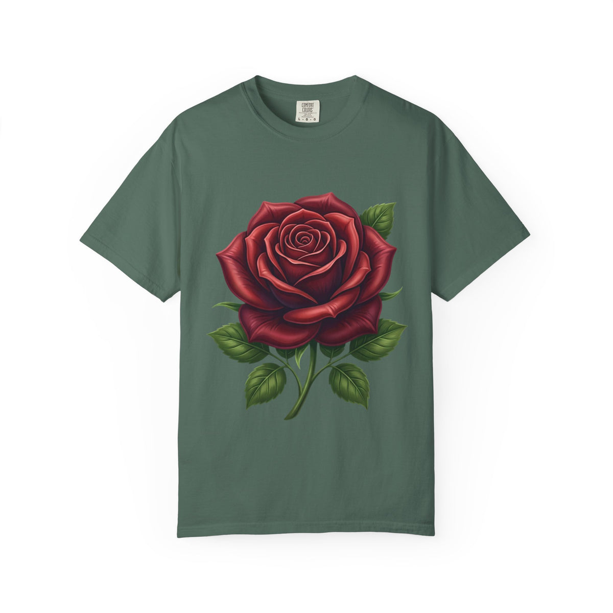 Rose Graphic T‑Shirt — Large Red Rose Floral Tee