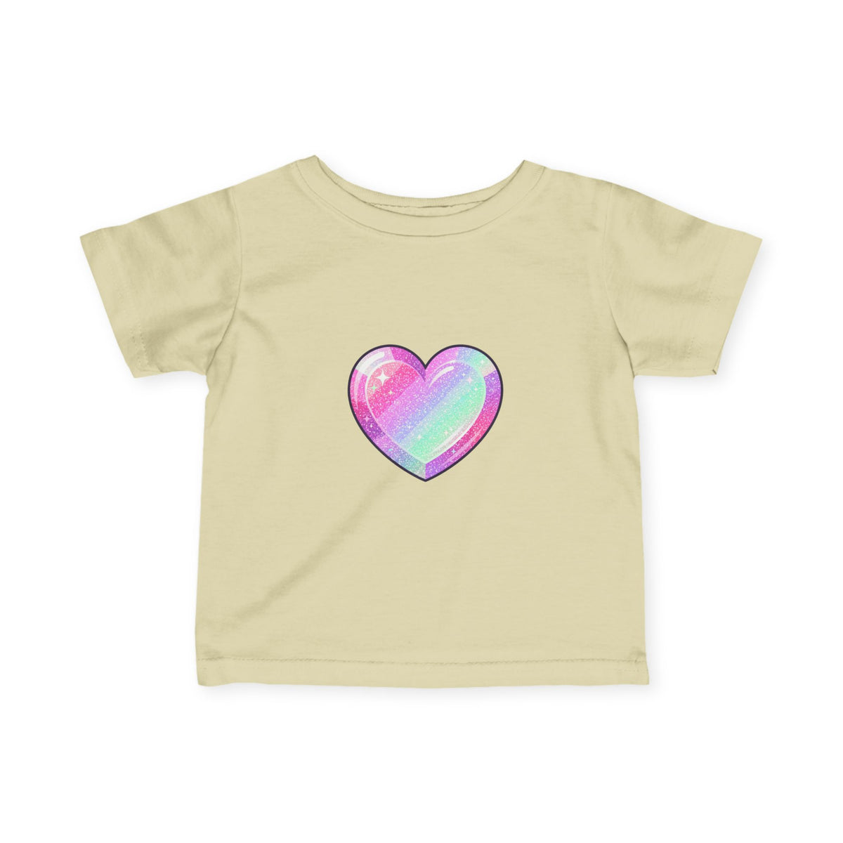 Infant Tee — Pastel Rainbow Heart Baby Shirt
