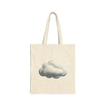 Cloud Illustration Cotton Canvas Tote — Soft Dreamy Cloud Print Eco Bag