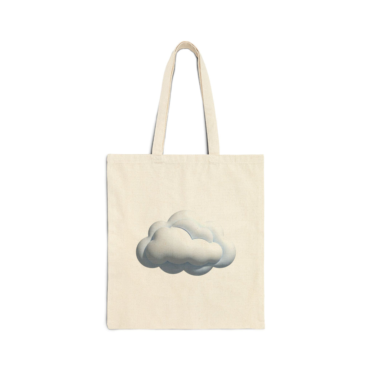 Cloud Illustration Cotton Canvas Tote — Soft Dreamy Cloud Print Eco Bag