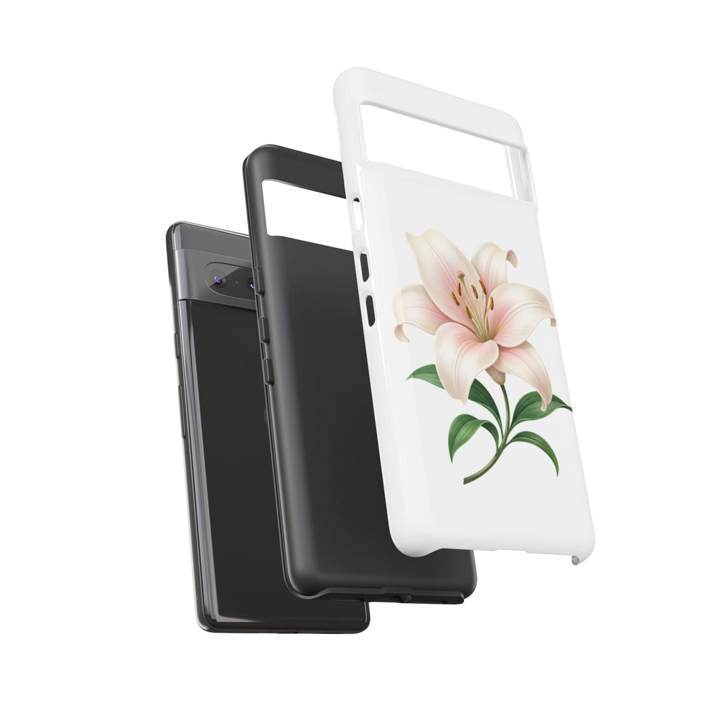 Floral Lily Phone Case — Pink Lily Tough Protective Cover