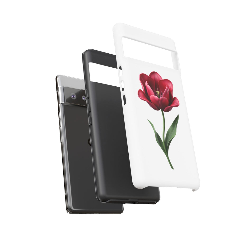 Tulip Floral Tough Phone Case – Protective Blossom iPhone Cover