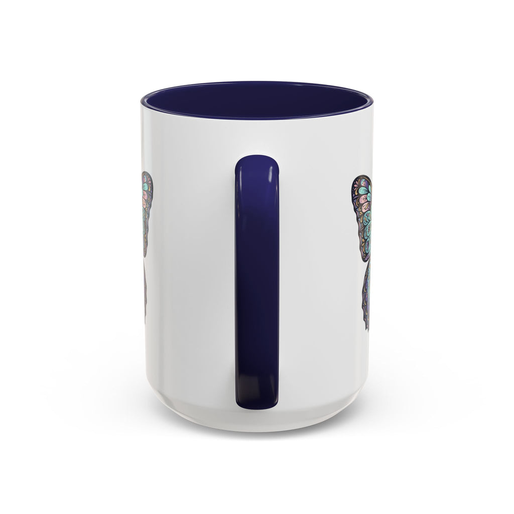 Butterfly Accent Coffee Mug — Teal Mandala Wing Design (11/15oz)
