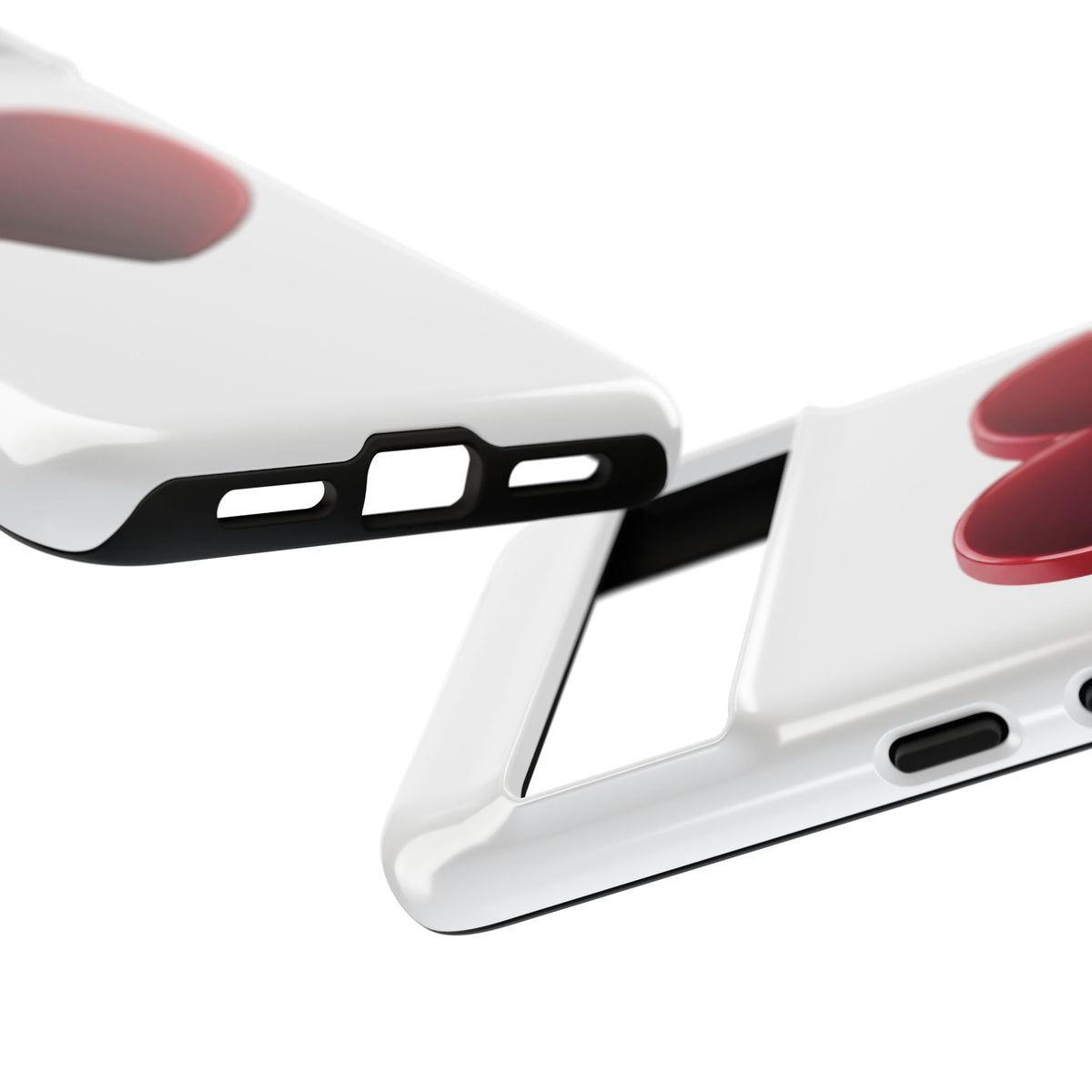 Heart Tough Phone Case - Red 3D Heart Protective Phone Case
