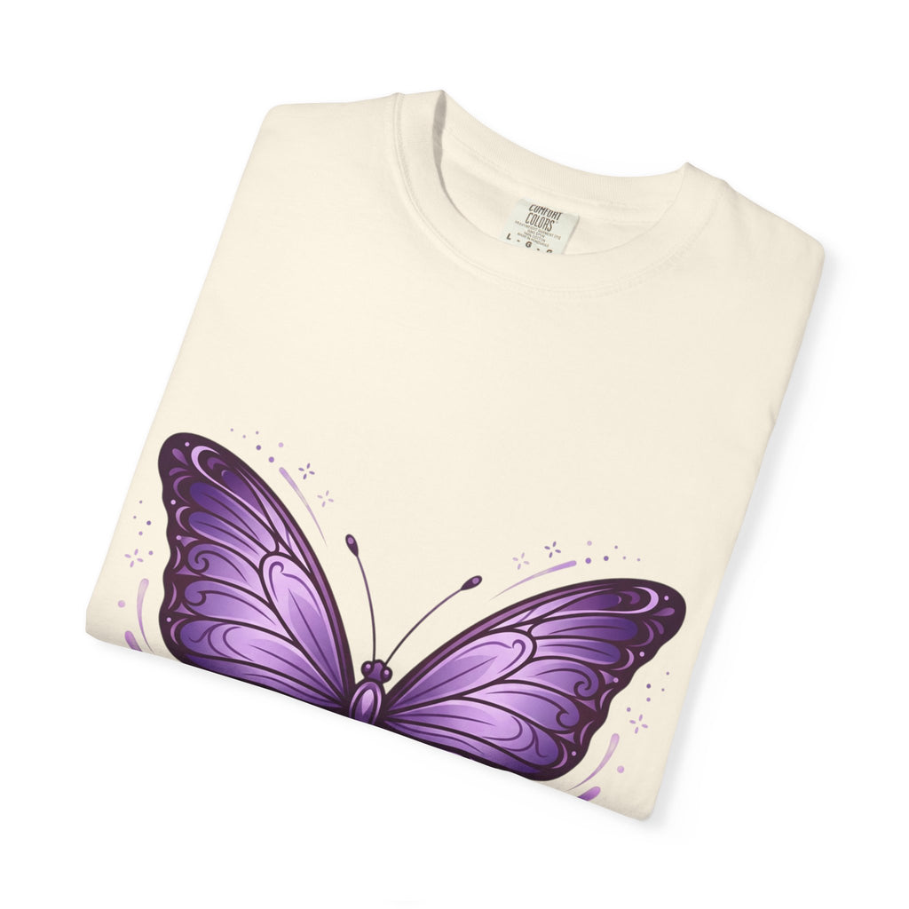Purple Butterfly T-Shirt — Elegant Monarch Graphic Tee