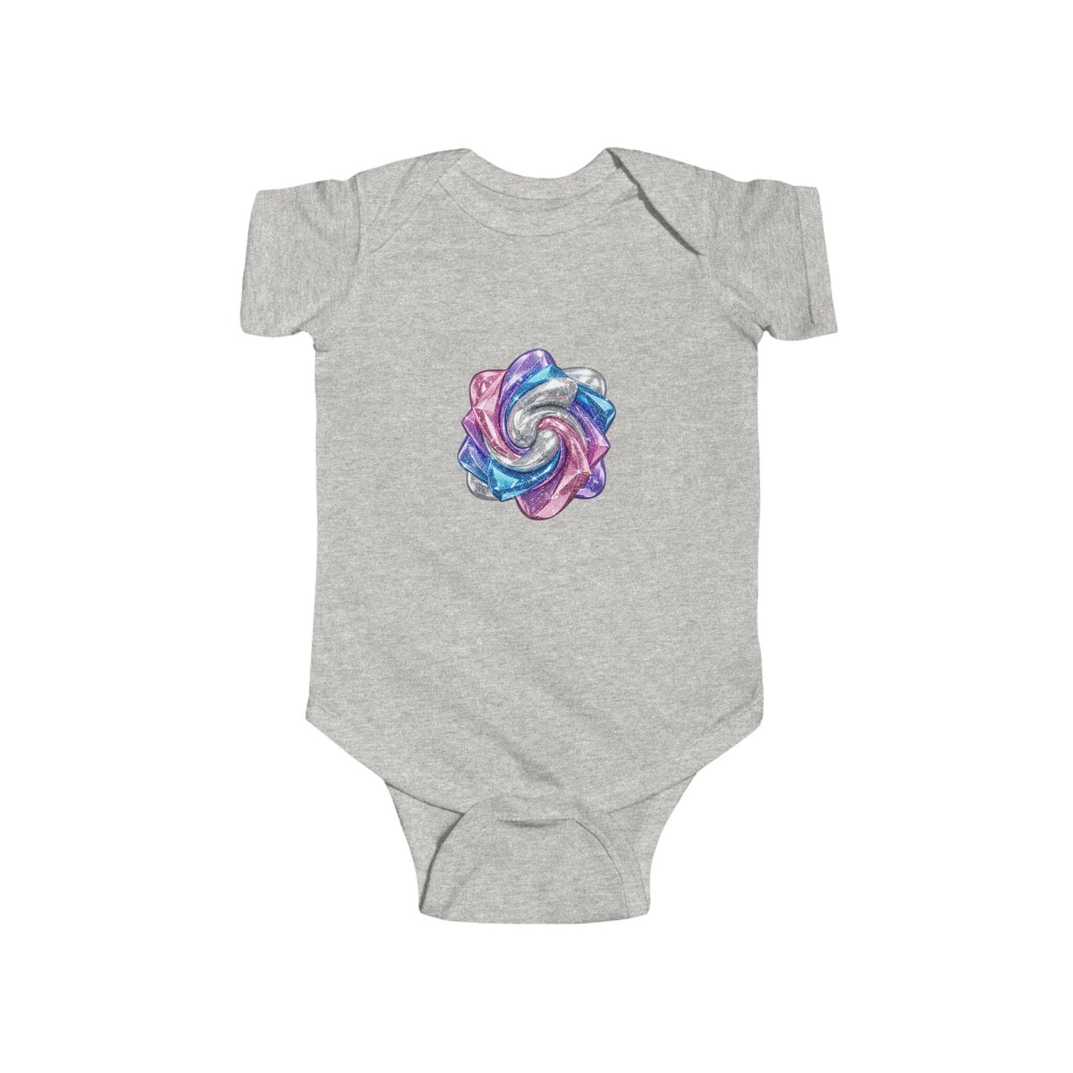 3D Glitter Design Infant Fine Jersey Bodysuit