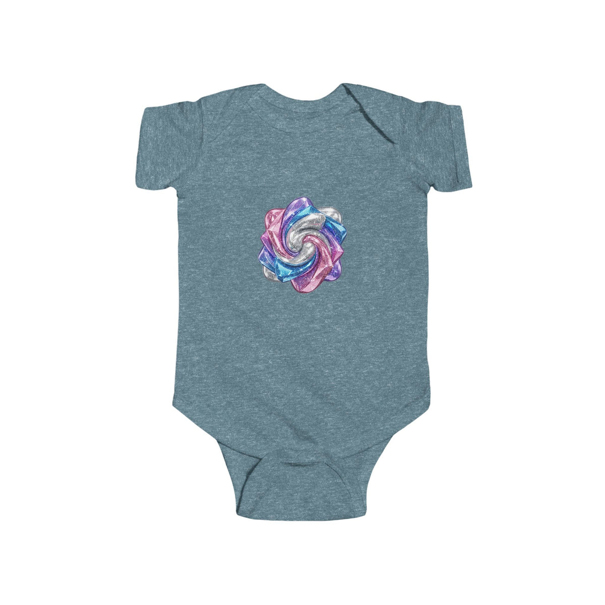 3D Glitter Design Infant Fine Jersey Bodysuit