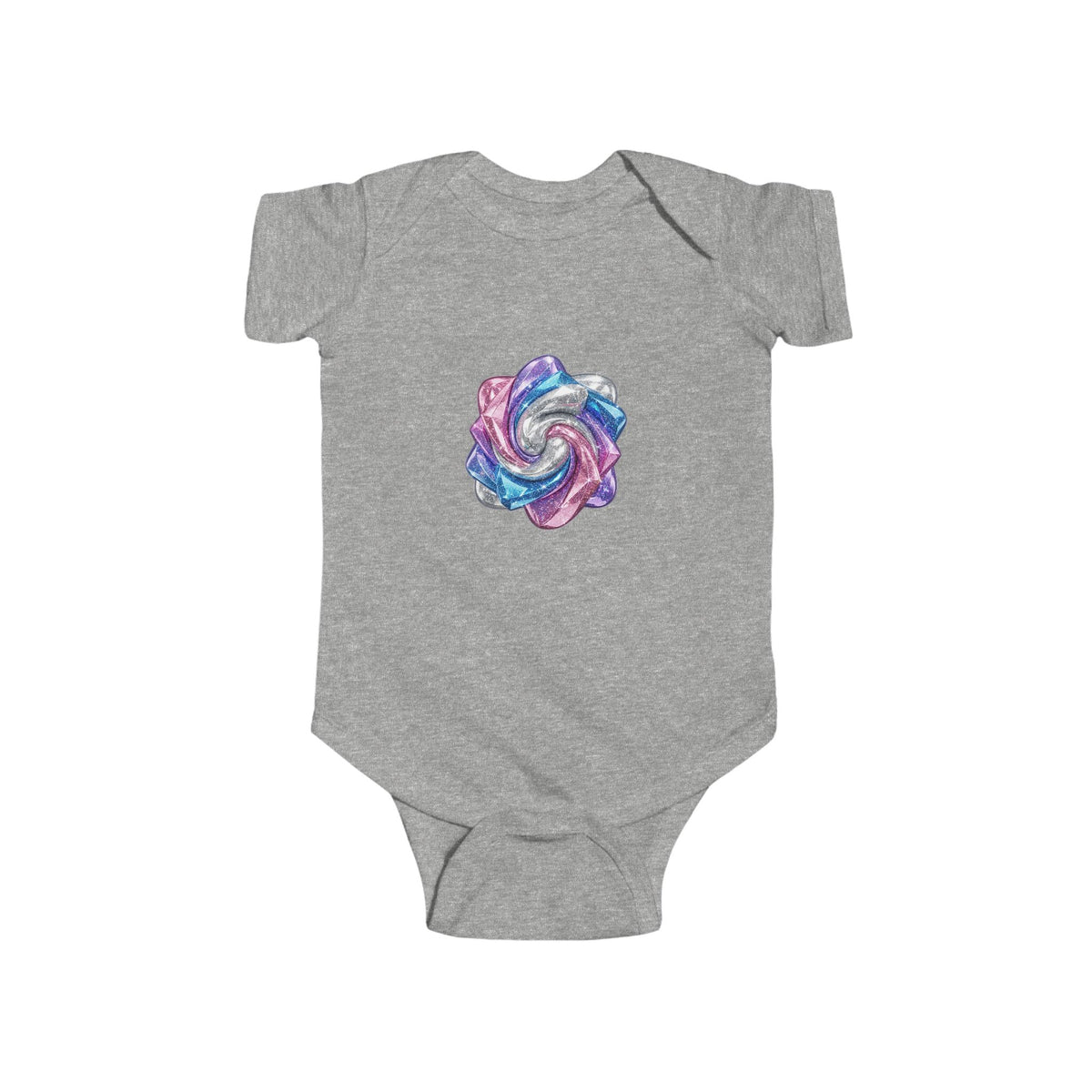 3D Glitter Design Infant Fine Jersey Bodysuit