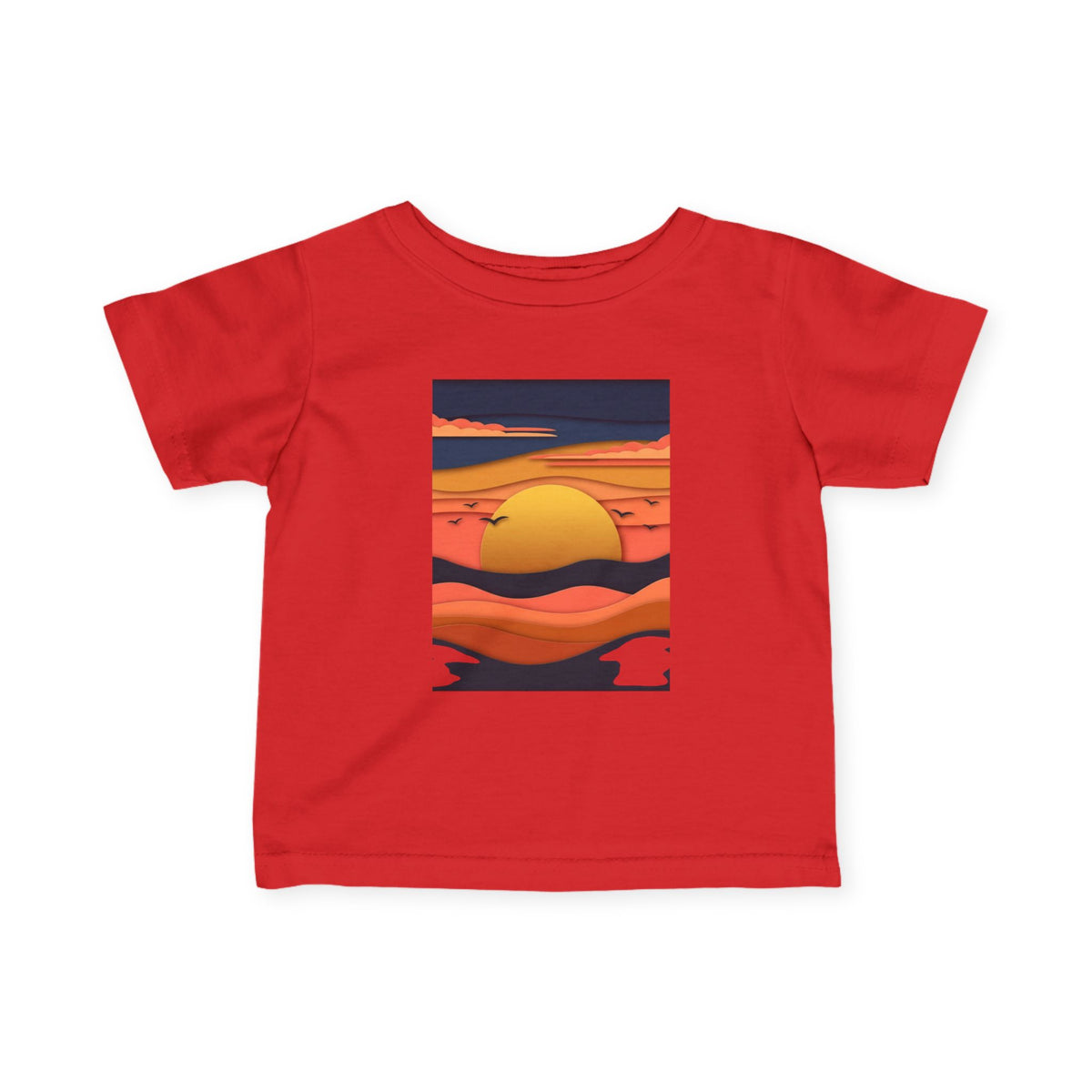 Infant Tee — Retro Sunset Graphic Baby Shirt