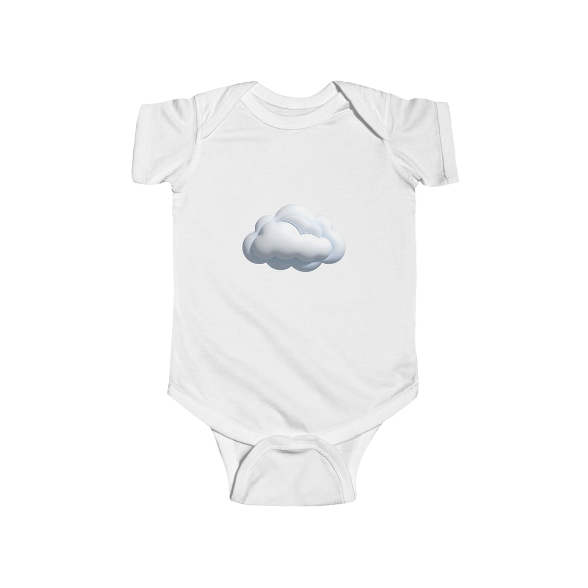 Baby Onesie with Cute Cloud Graphic — Infant Bodysuit, Neutral Newborn Gift