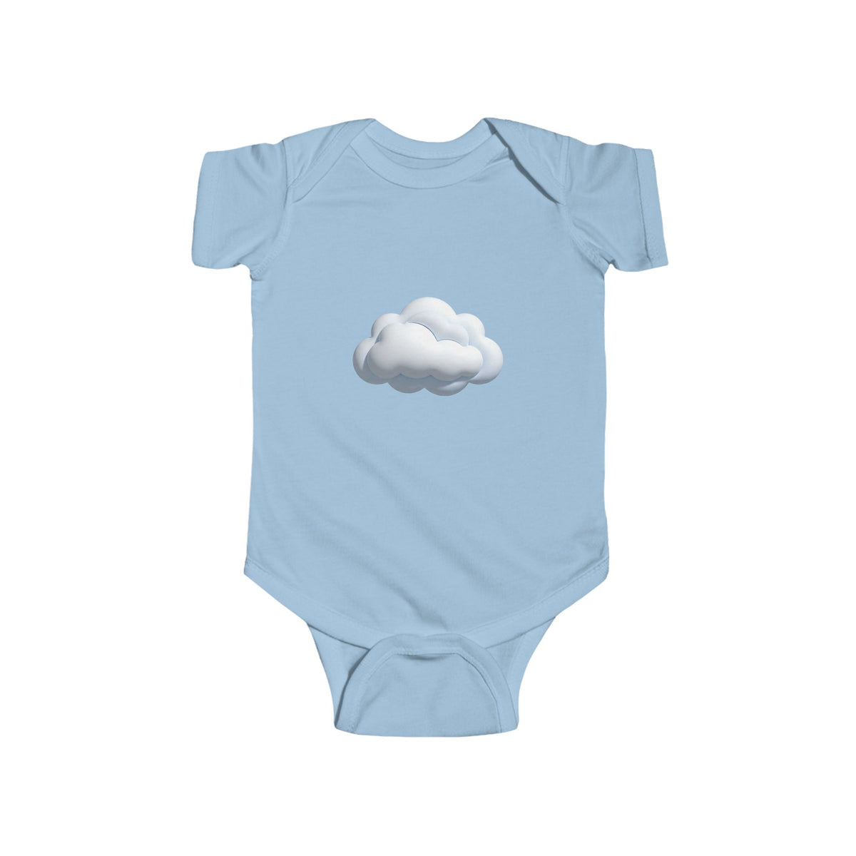 Baby Onesie with Cute Cloud Graphic — Infant Bodysuit, Neutral Newborn Gift