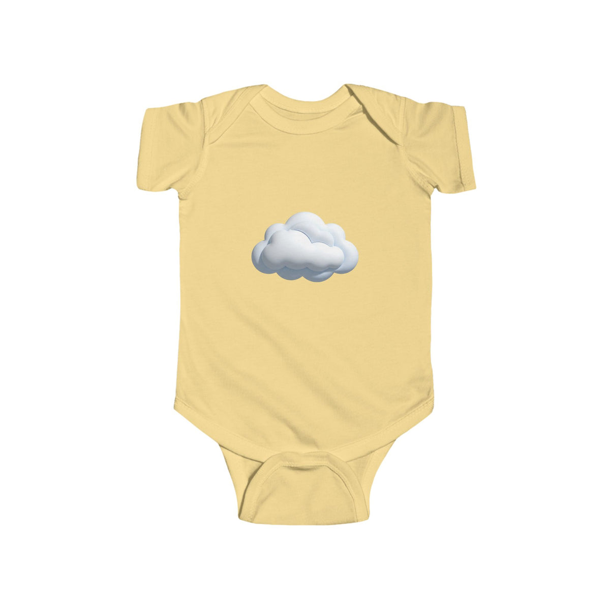 Baby Onesie with Cute Cloud Graphic — Infant Bodysuit, Neutral Newborn Gift