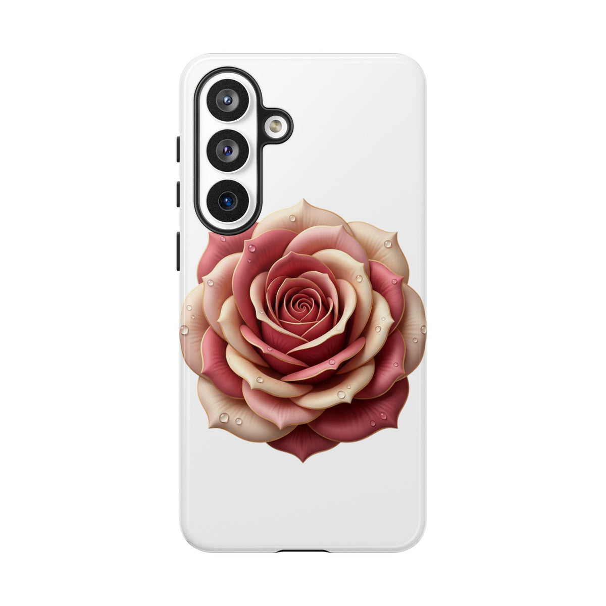 Rose Waterdrop Tough Phone Case — Protective Floral iPhone Cover