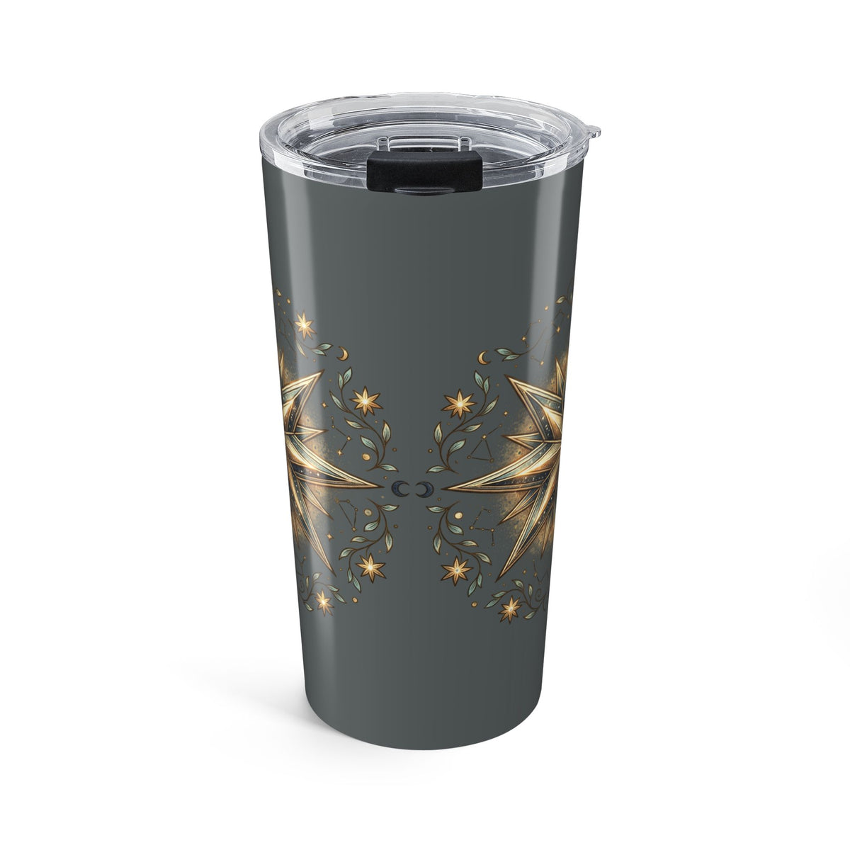 Star Print Dark Grey Insulated Tumbler 20oz