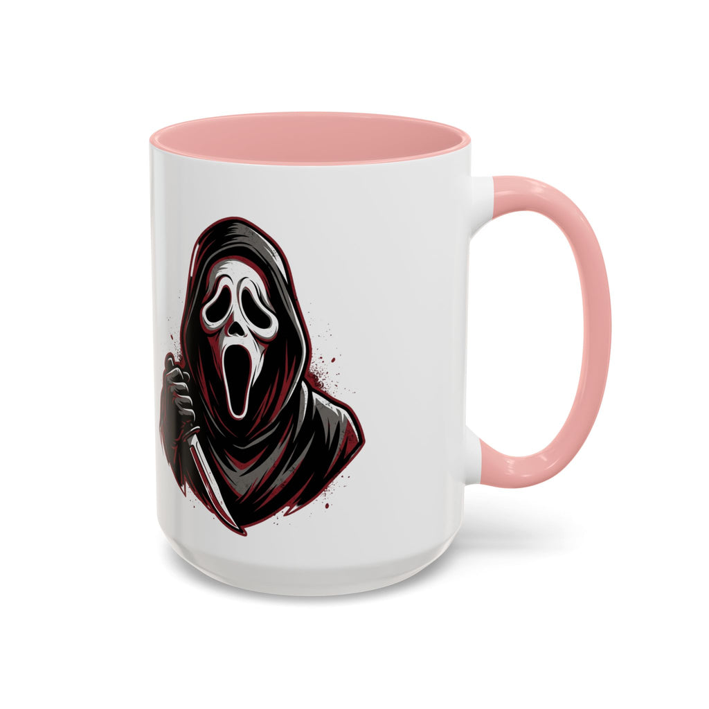 Scream Mask Accent Coffee Mug — Horror Killer Design (11/15oz)