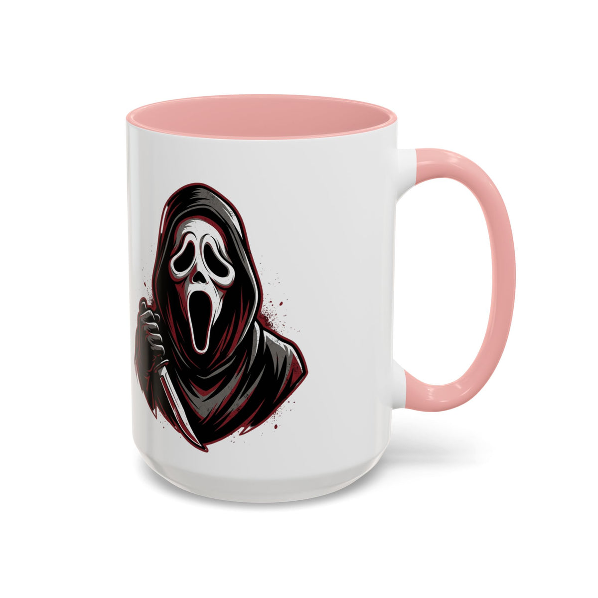 Scream Mask Accent Coffee Mug — Horror Killer Design (11/15oz)