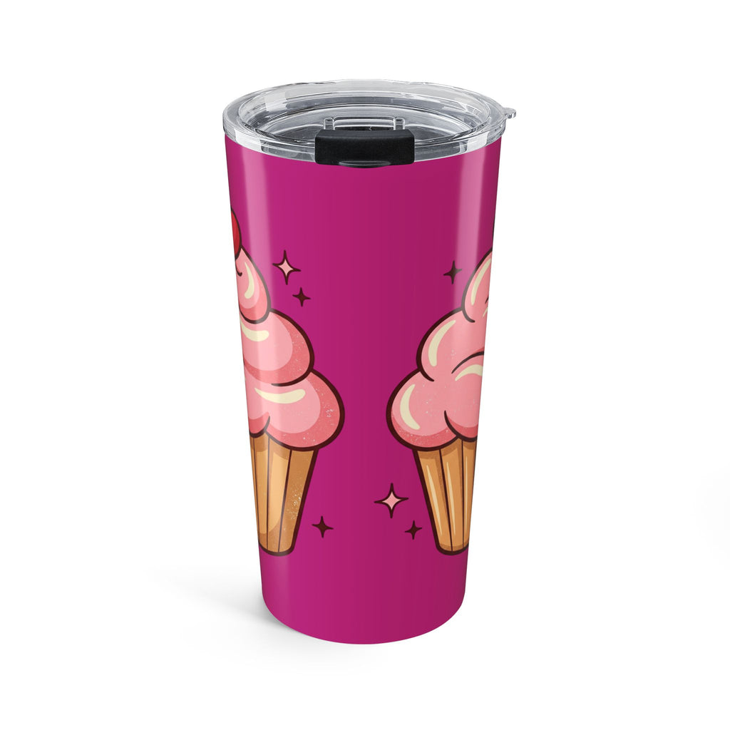 Pink Cupcake Tumbler 20oz- Magenta