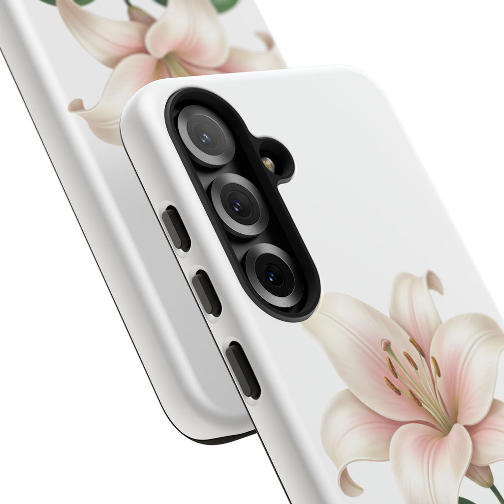 Floral Lily Phone Case — Pink Lily Tough Protective Cover