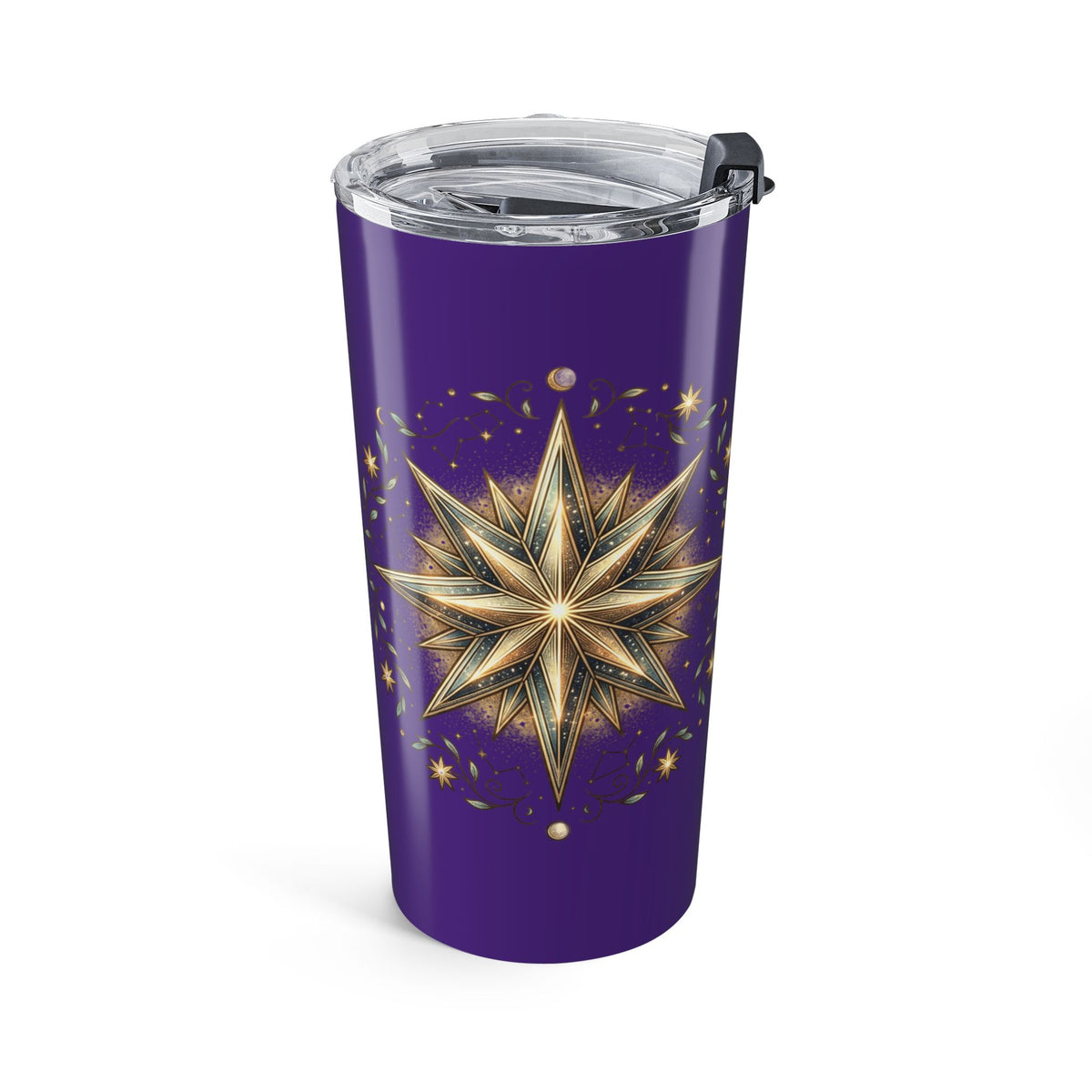 Star Print Dark Purple Insulated Tumbler 20oz