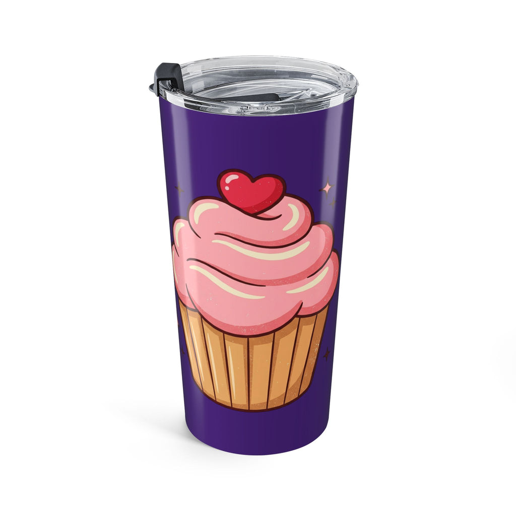 Pink Cupcake Tumbler 20oz- Dark Purple