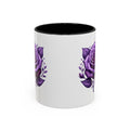 Purple Rose Accent Coffee Mug — Floral Gothic Tea Cup for Women & Gifts