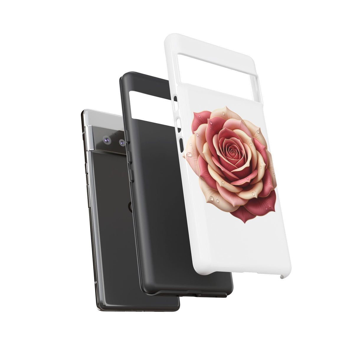 Rose Waterdrop Tough Phone Case — Protective Floral iPhone Cover