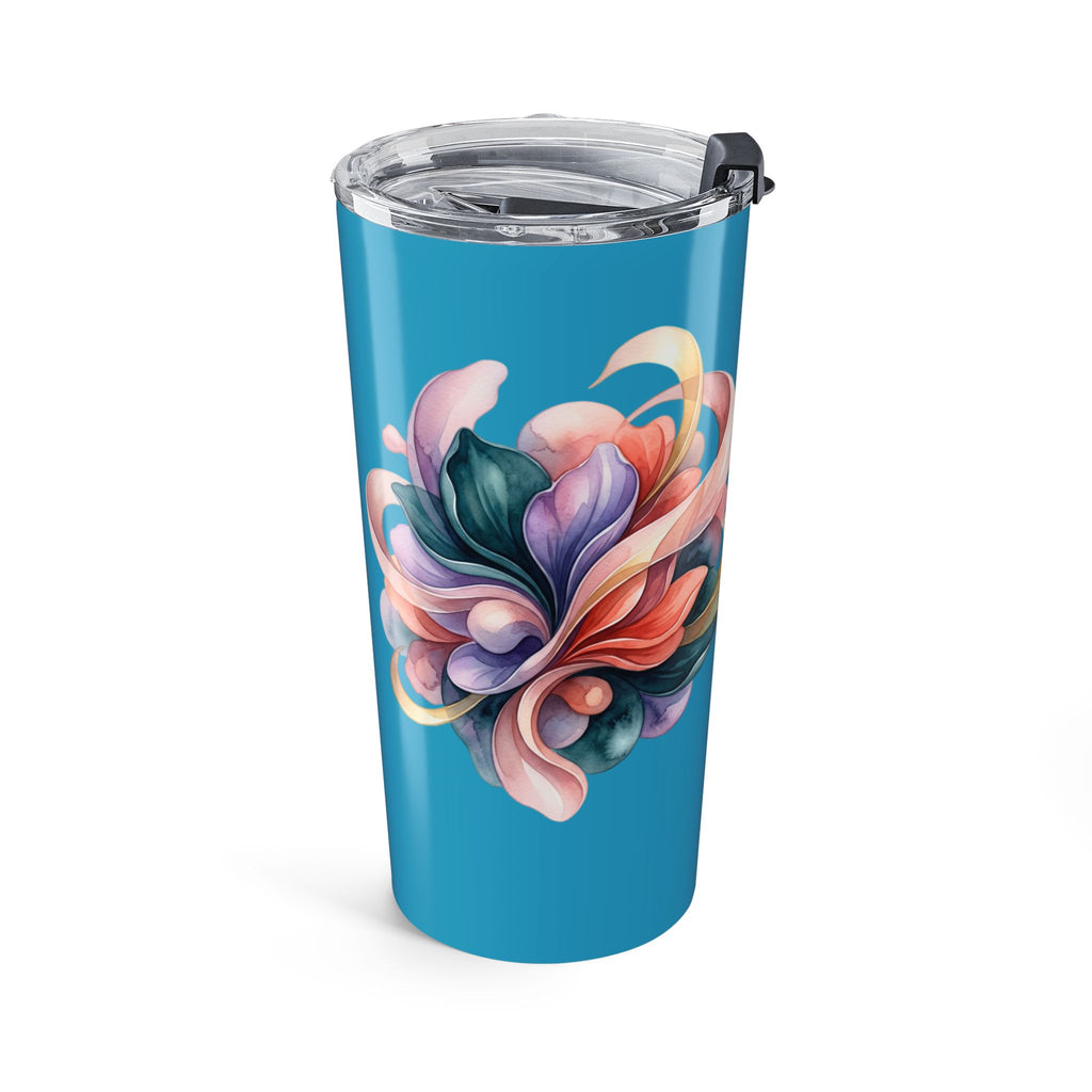 20oz Floral Swirl Tumbler — Colorful Abstract Flower Travel Mug