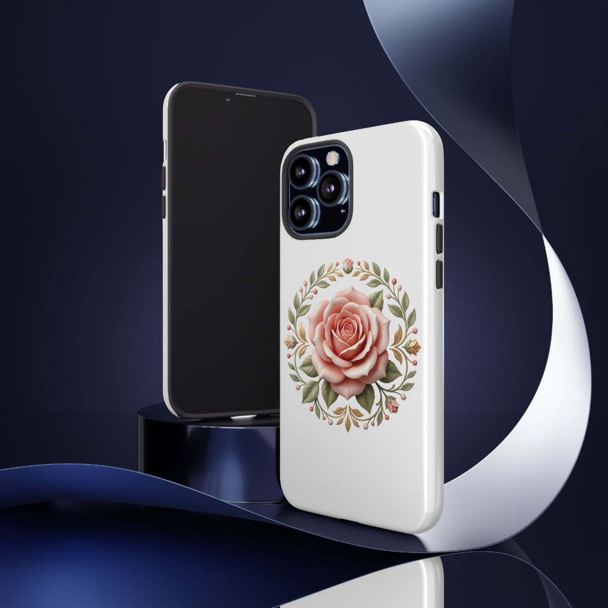 Floral Rose Wreath Tough Phone Case