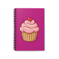 Pink Cupcake Spiral Notebook - Ruled Line- Magenta