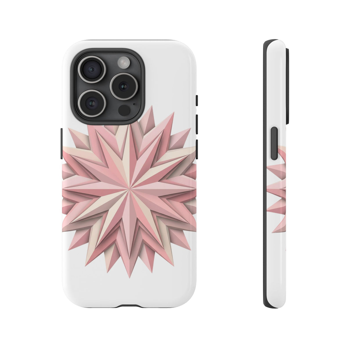 Pink Geometric Star Phone Case — Tough Protective iPhone Cover