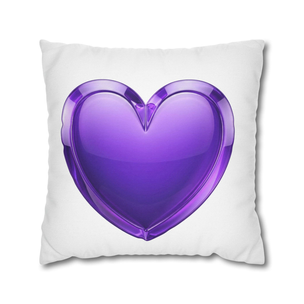 Purple Heart Spun Polyester Square Pillowcase