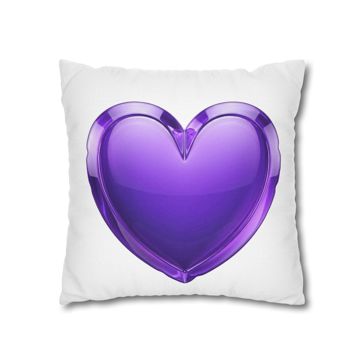 Purple Heart Spun Polyester Square Pillowcase