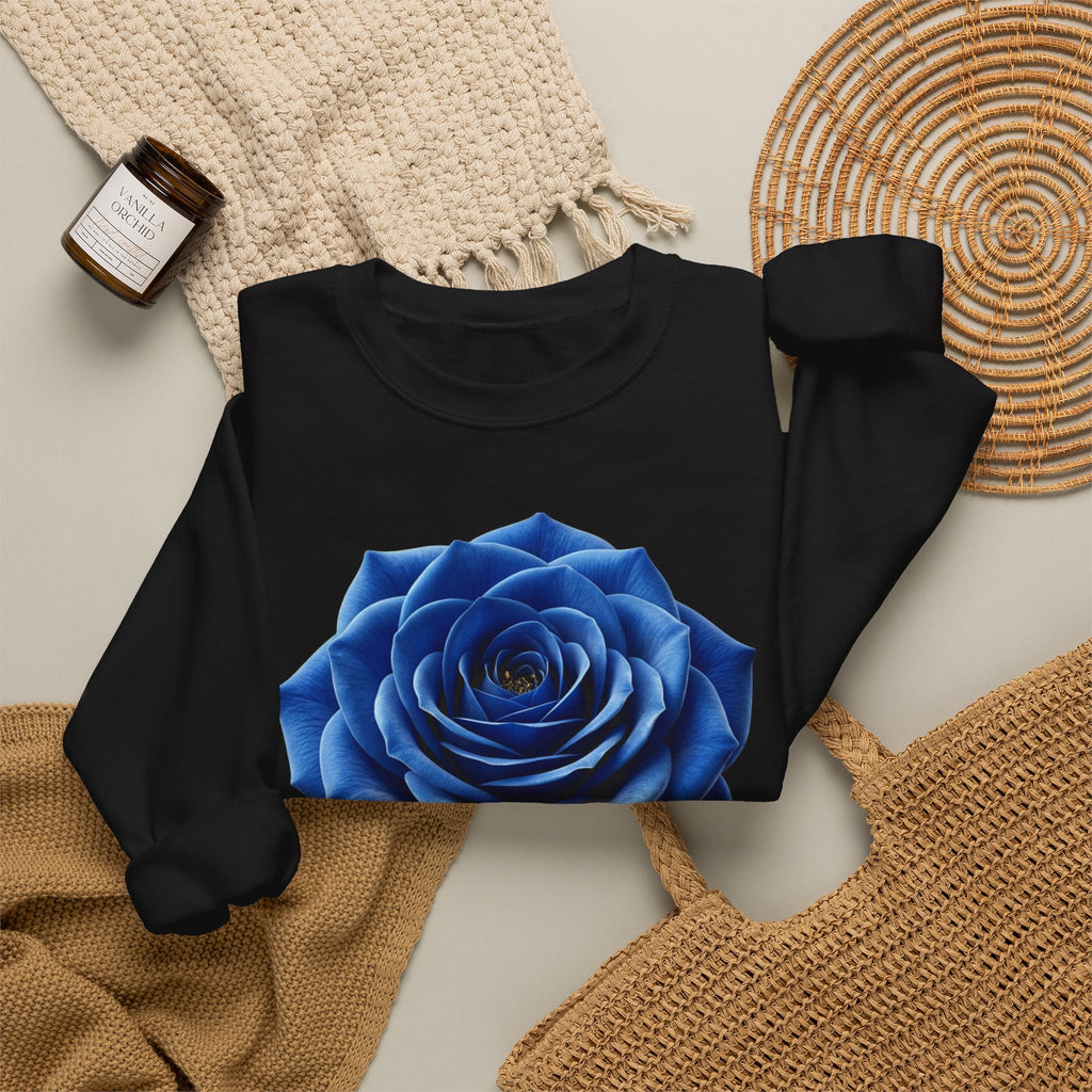Blue Rose Crewneck Sweatshirt