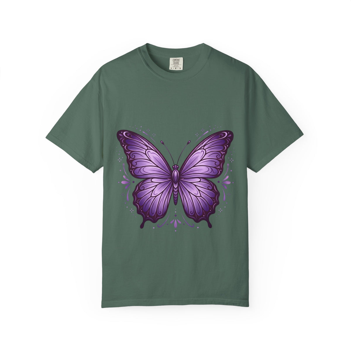 Purple Butterfly T-Shirt — Elegant Monarch Graphic Tee