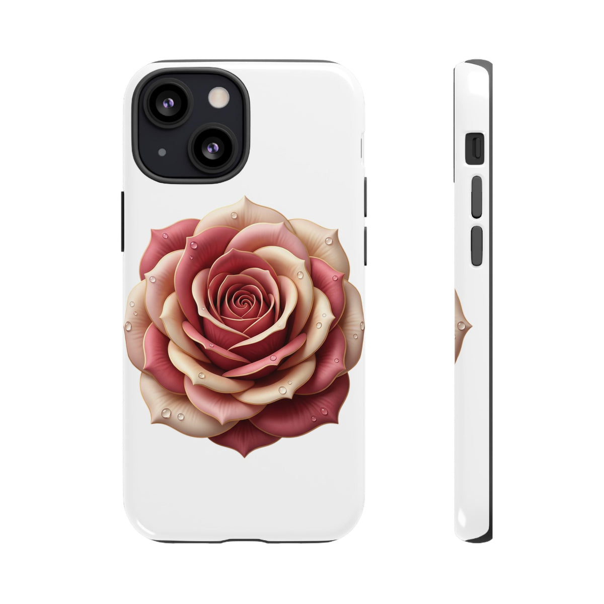 Rose Waterdrop Tough Phone Case — Protective Floral iPhone Cover