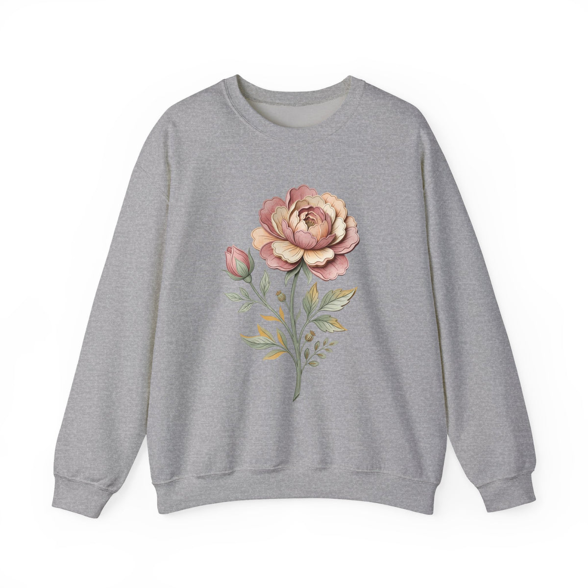 Floral Rose Crewneck Sweatshirt
