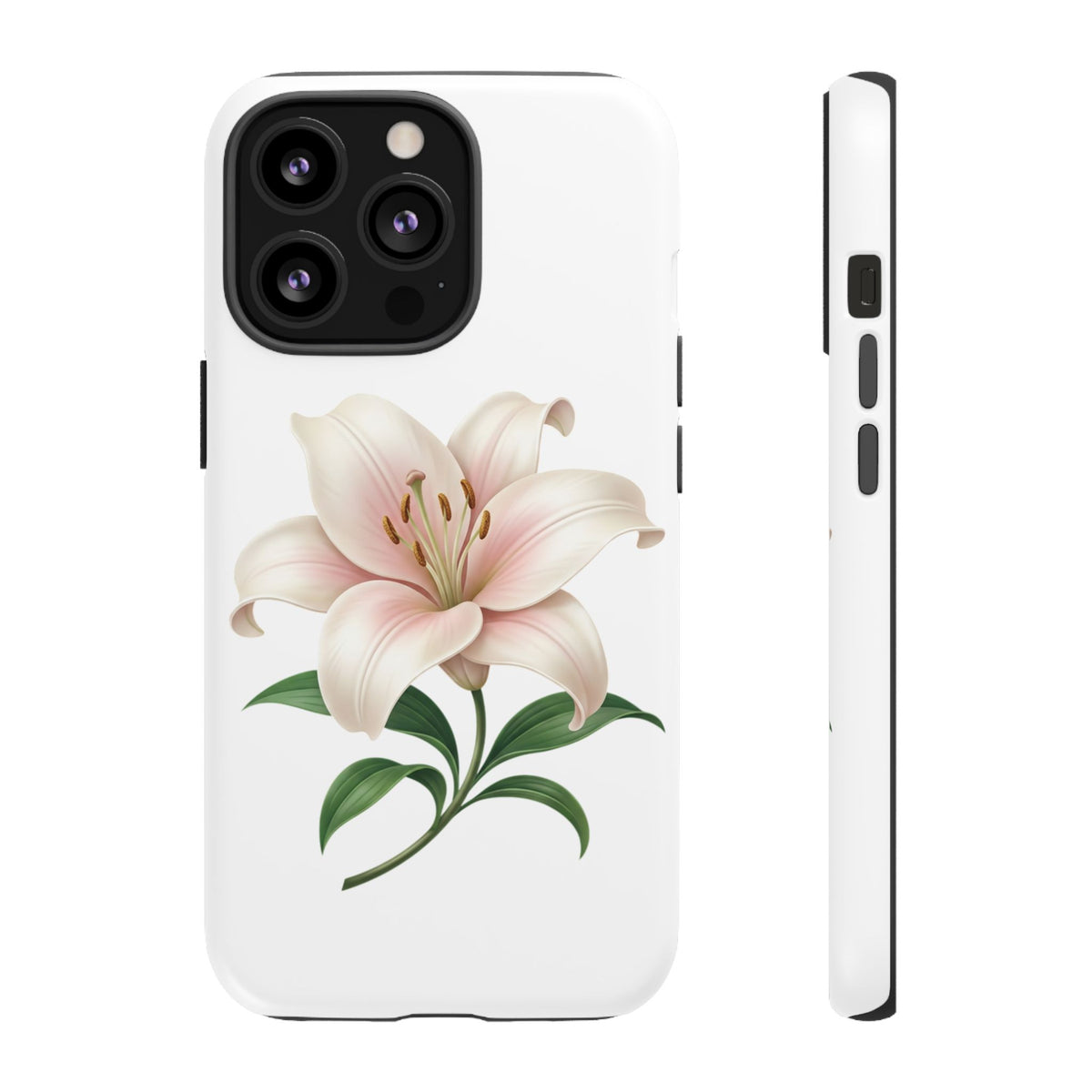 Floral Lily Phone Case — Pink Lily Tough Protective Cover