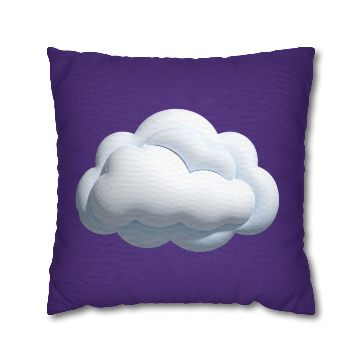 Cloud Graphic Pillowcase - Dark Purple Whimsical Decorative Throw Pillow Cover