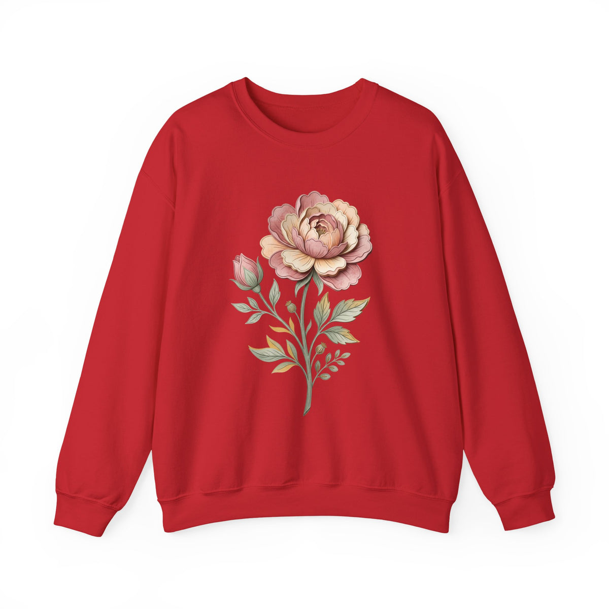 Floral Rose Crewneck Sweatshirt