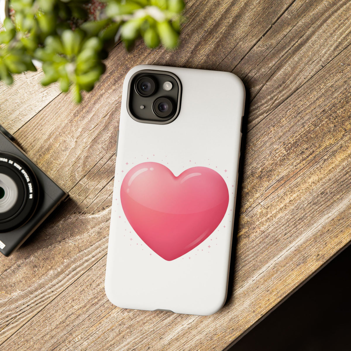 Heart Emoji Tough Case — Cute Pink Heart Phone Case for iPhone & Android