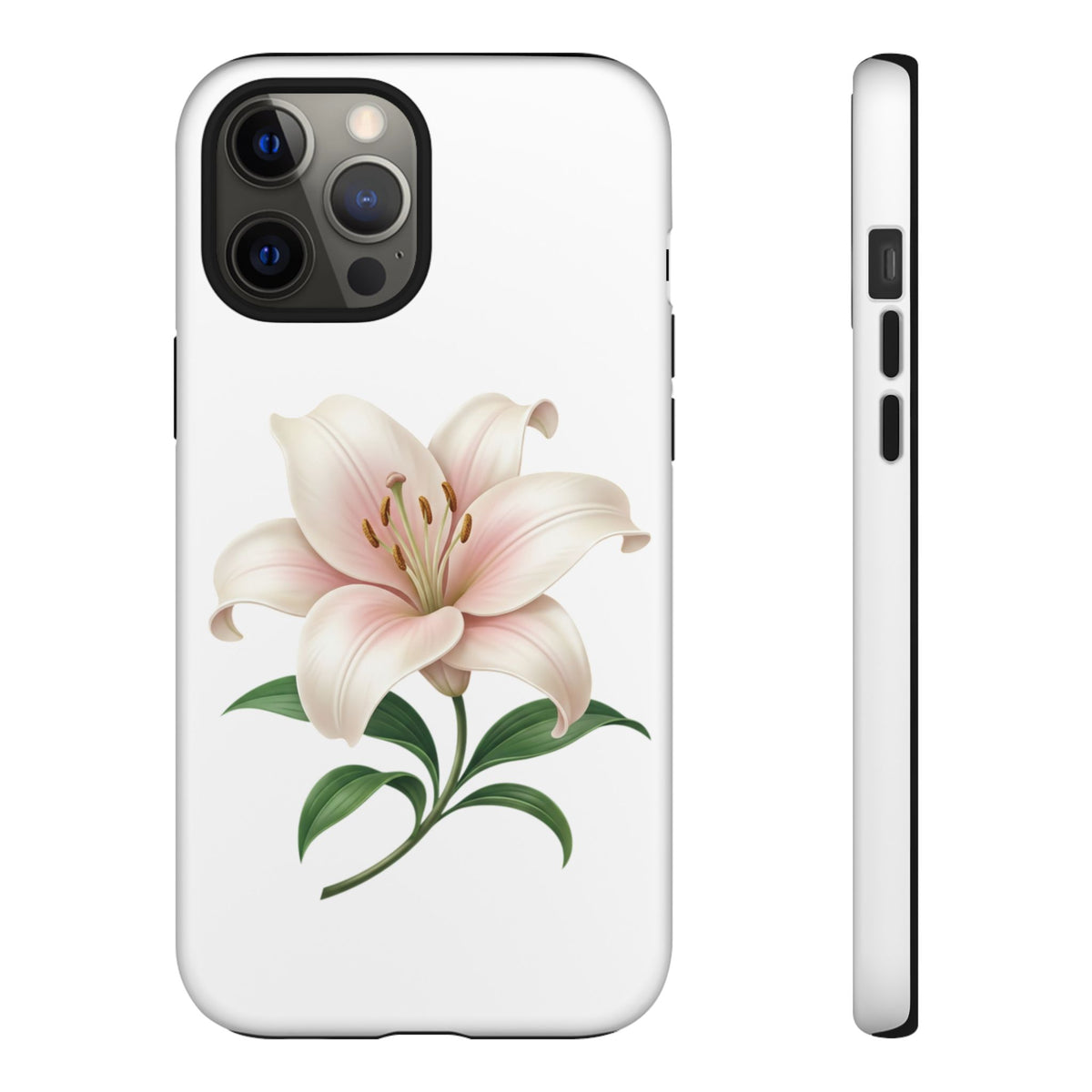 Floral Lily Phone Case — Pink Lily Tough Protective Cover
