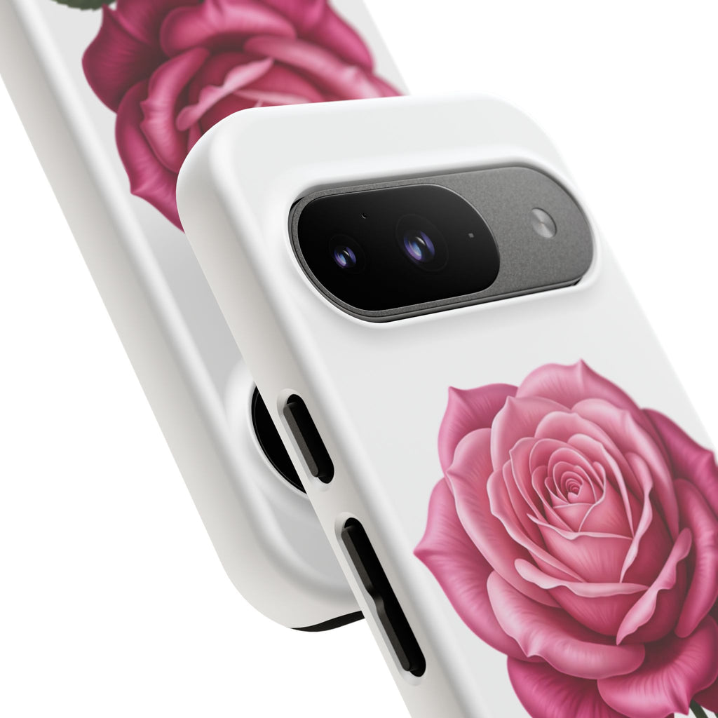 Pink Rose Tough Phone Case — Floral Protective iPhone Cover