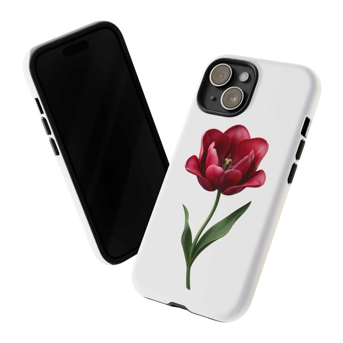 Tulip Floral Tough Phone Case – Protective Blossom iPhone Cover