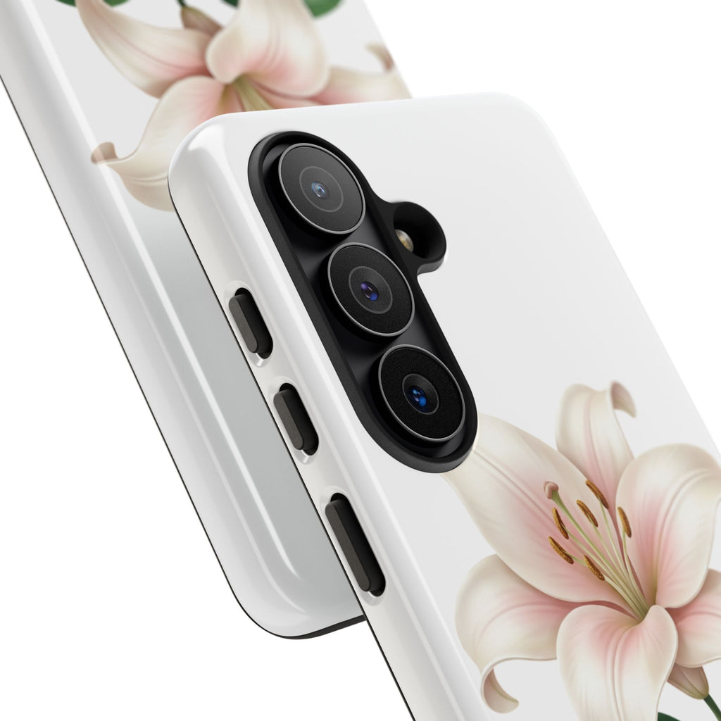 Floral Lily Phone Case — Pink Lily Tough Protective Cover