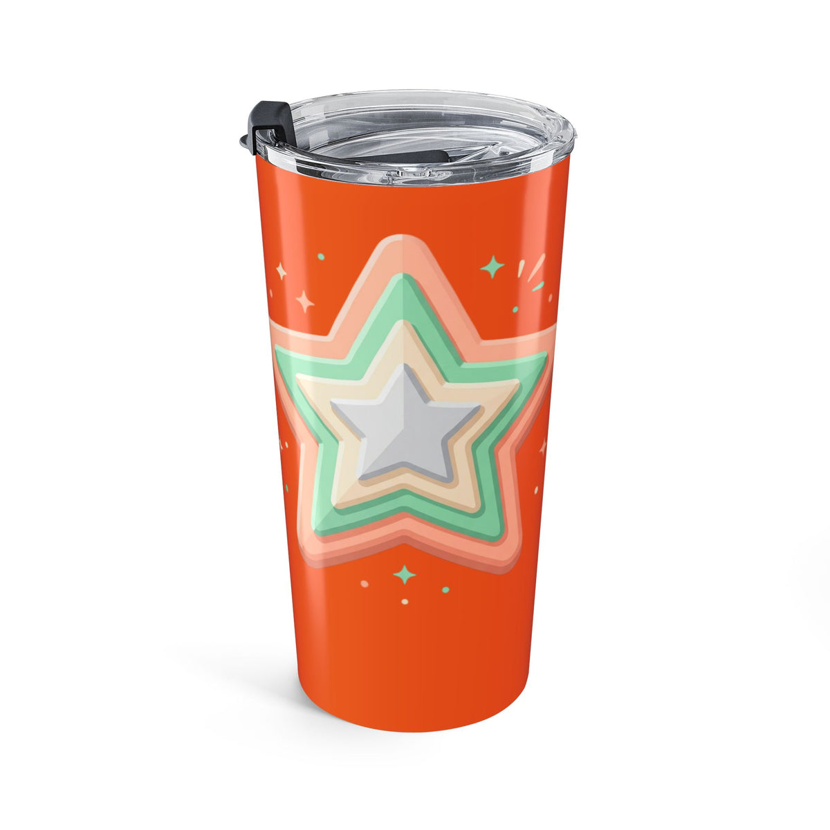 Star Design Tumbler 20oz Orange